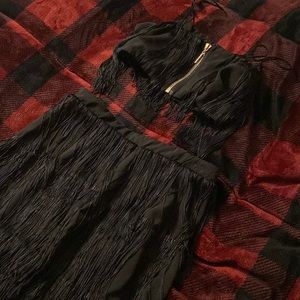 Frill crop top and skirt